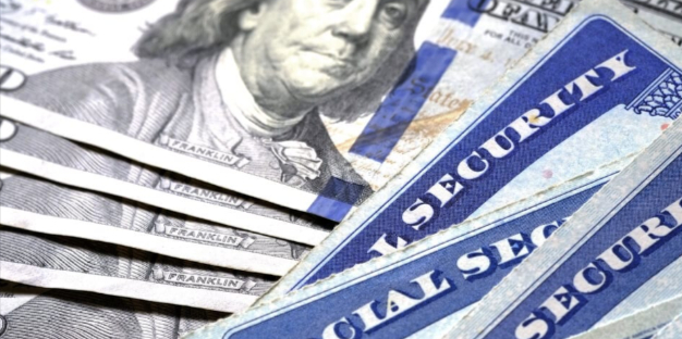 Social Security cards and United States currency